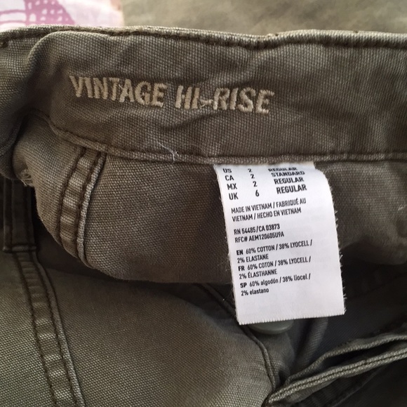 NWOT American Eagle Vintage Hi Rise Chino Pants - Picture 5 of 5